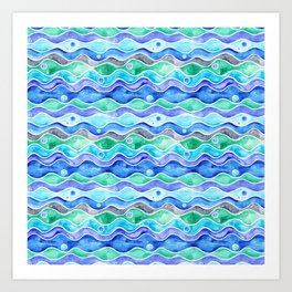 Ocean Pattern - Dolphin Art Print