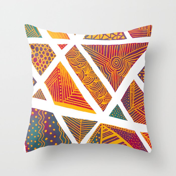 multicolor throw pillows