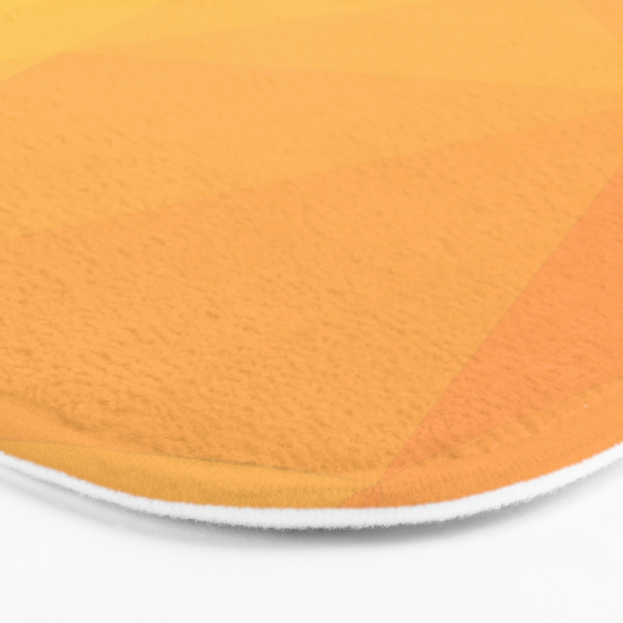 Abstract Geometric Gradient Pattern between Light Orange and Light Yellow Bath Mat by alisagal