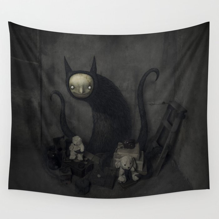 Cat monster Wall Tapestry