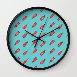 Sriracha Pattern Wall Clock