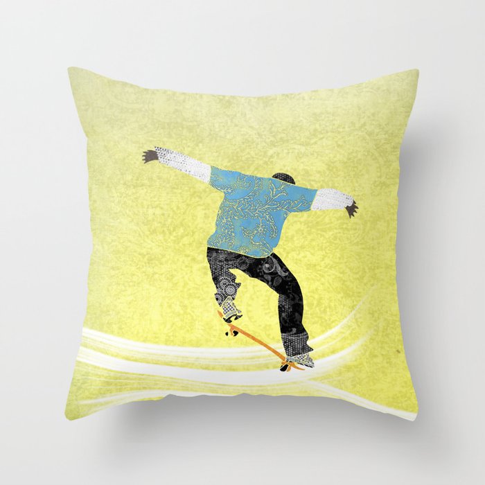 Skateboard 3 Throw Pillow