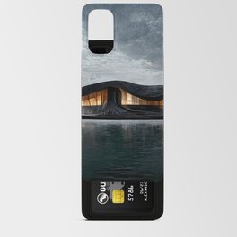 Interstellar Landscape with Building on Icy Planet Android Card Case