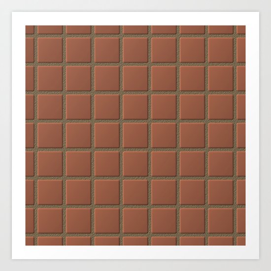 Terra Cotta Tiles with Sandy Grout Art Print