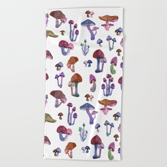 mushrooms everywhere Beach Towel