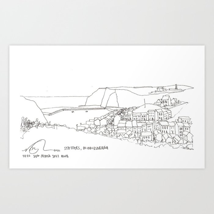 Staithes, Middlesbrough  Art Print