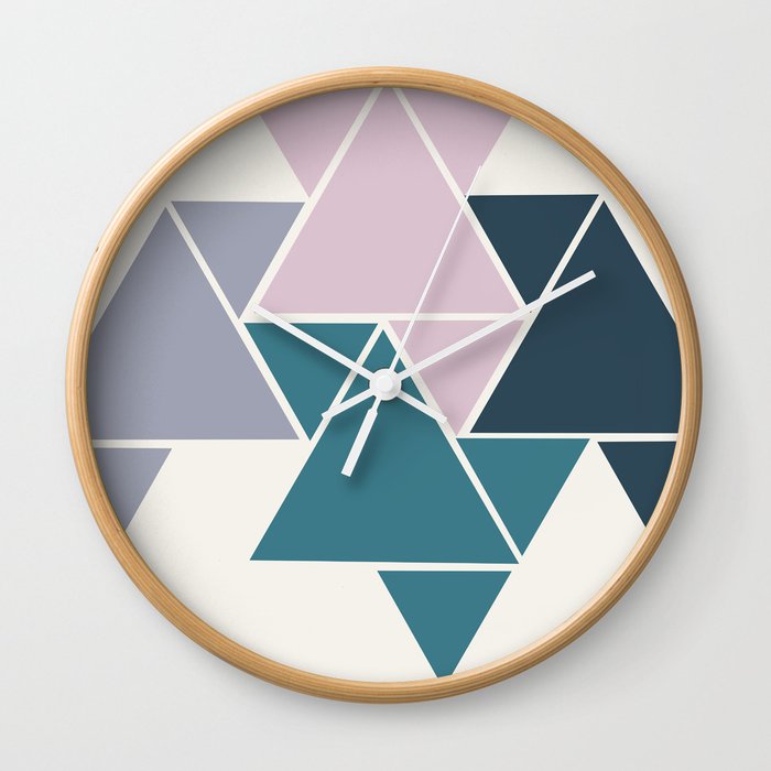  Origami abstract number 7c Wall Clock