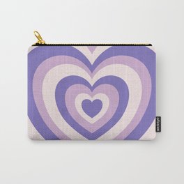 Retro Hearts - Pastel Purple Carry-All Pouch