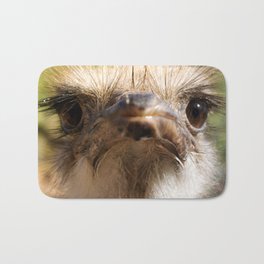 ostrich mug Bath Mat | Animal, Ostrich, Photo, Mug, African, Wild, Face, Digital, Color, Kolonial 