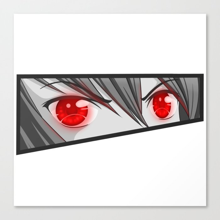 Red rage eyes Canvas Print