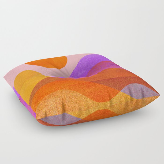 Abstraction_OCEAN_Beach_Wave_Minimalism_001 Floor Pillow