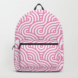 Pink circle maze Motif seamless pattern Backpack