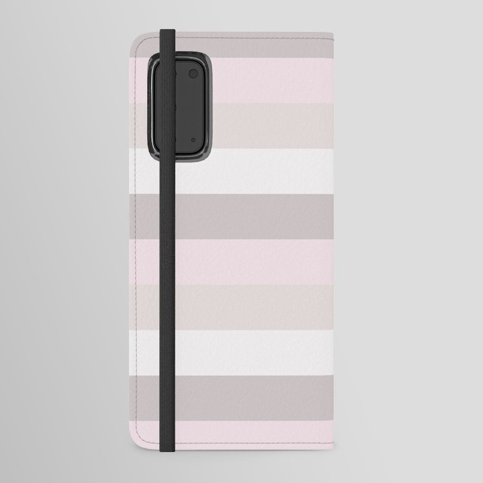Pastel Stripes Lavender Pink Android Wallet Case