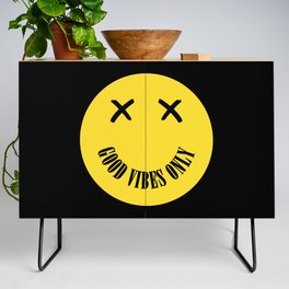 Good Vibes Only Smile Quote Credenza
