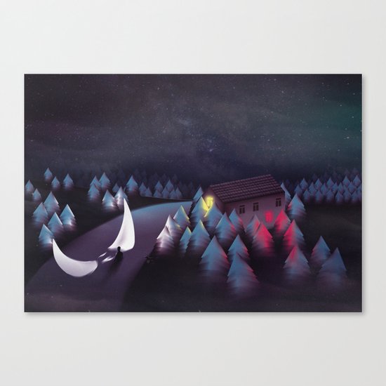 Gravity (Moon in the River) Canvas Print