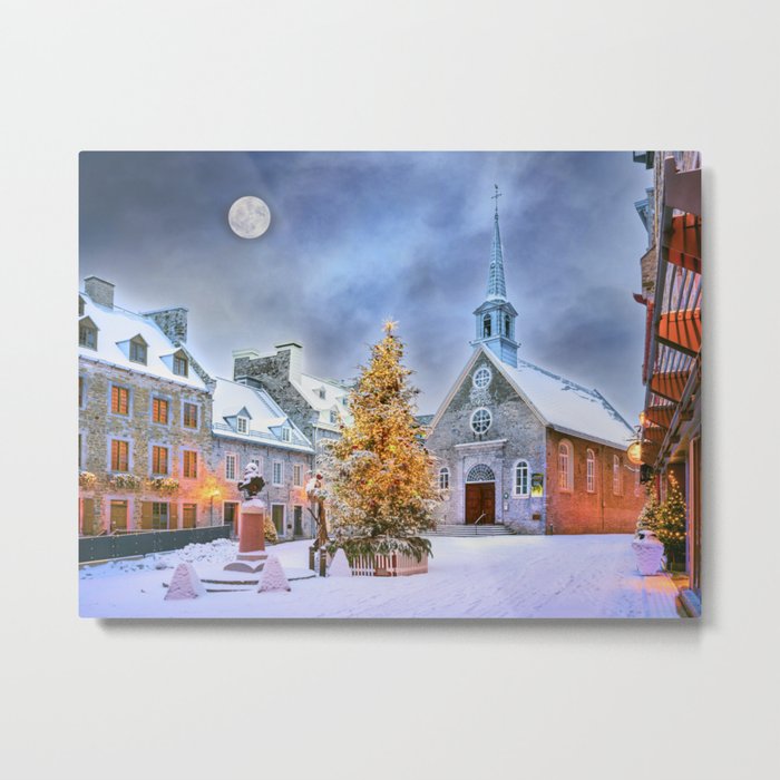Old Quebec in the winter Metal Print