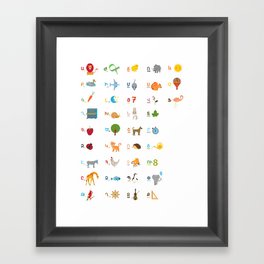 Armenian Alphabet Framed Art Print