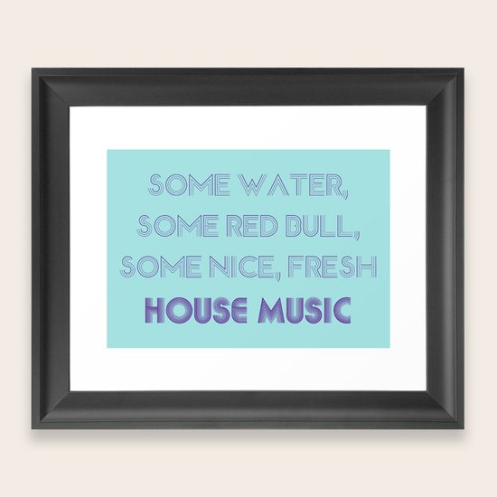 House Music Framed Art Print