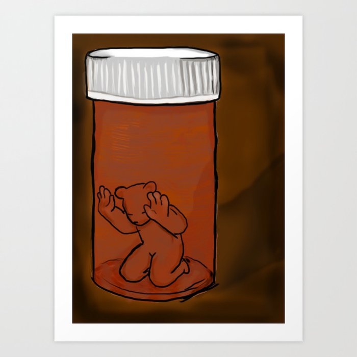 Pill Bear Art Print