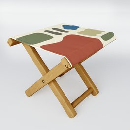 Abstract shapes colorblock collection 1 Folding Stool