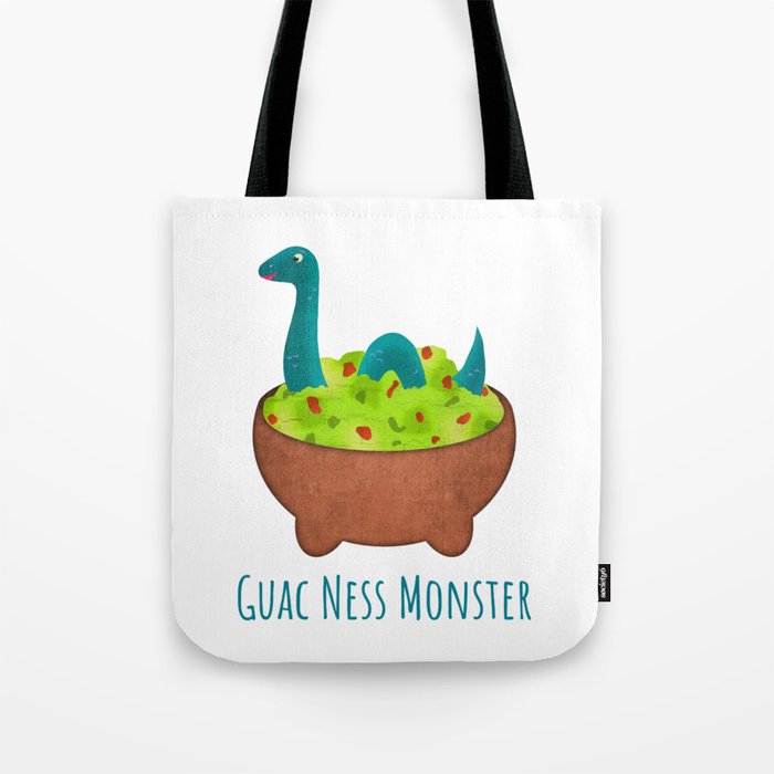 Guac Ness Monster | Guacamole Loch Ness Monster Cinco de Mayo Tote Bag