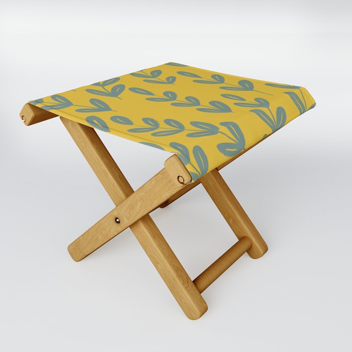 Leaf Pattern Folding Stool