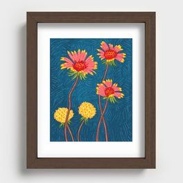 SHOWY GROWY Blanket Flower Recessed Framed Print