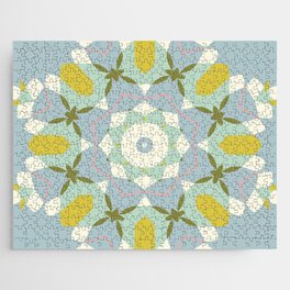 Modern Star Flower Pattern Artwork 09 Color 02 Jigsaw Puzzle