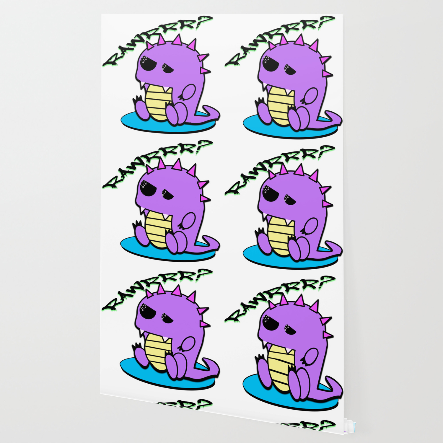 Muki The Tired Yami Kawaii Pastel Dinosaur Wallpaper By