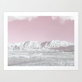 Mojave Snowcaps // Las Vegas Nevada Snowstorm in the Red Rock Canyon Desert Landscape Photograph Art Print