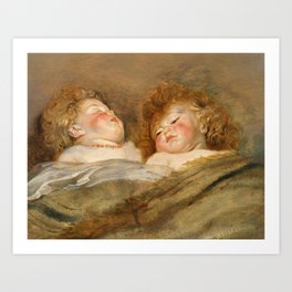 Two Sleeping Children by Peter Paul Rubens, 1612 Art Print