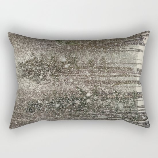 Snowfall Landscape Rectangular Pillow