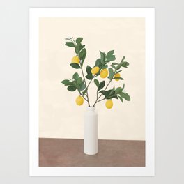Lemon Branches II Art Print