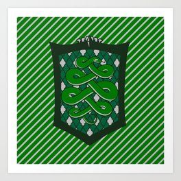 HP Slytherin House Crest Art Print