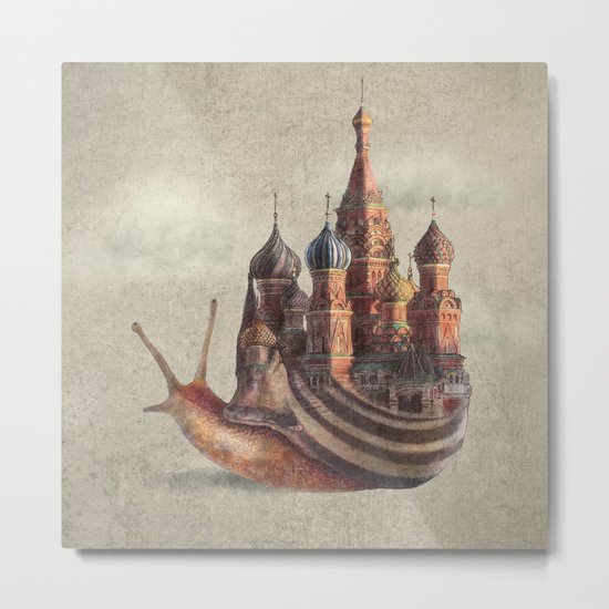 The Snail's Daydream Metal Print