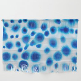 Fuzzy Blue Dots Wall Hanging