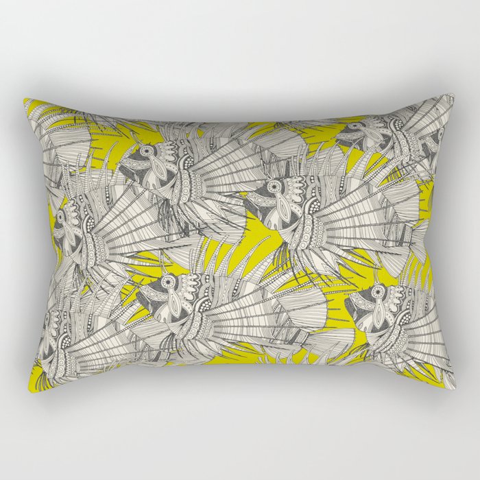 fish mirage chartreuse Rectangular Pillow