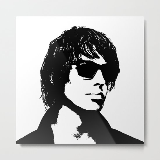 Julian Casablancas The Strokes Black And White Metal Print