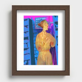 Librarian of the Future Recessed Framed Print