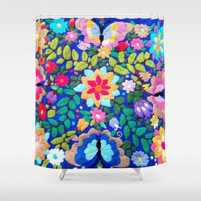 mexican embroidery Shower Curtain
