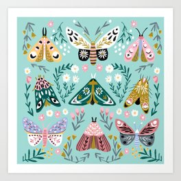 Butterfly Garden No. 3 - butterfly illustration Art Print