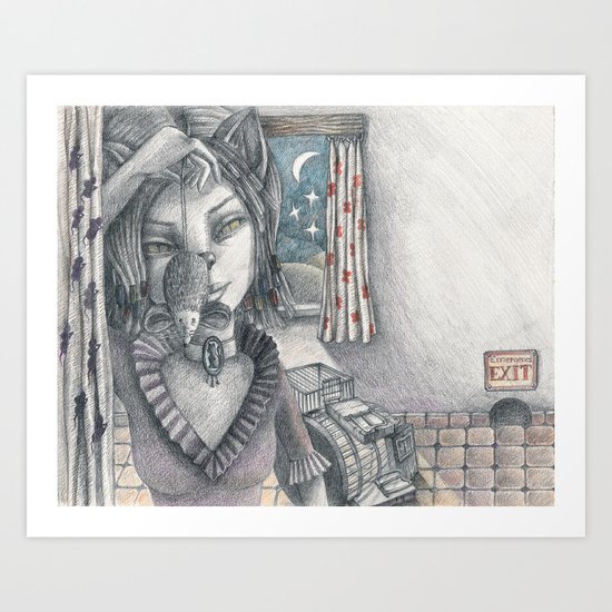 Cat metamorphosed Art Print