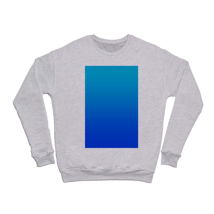 Ombre Hawaiian Ocean Blue Zaffre Gradient Motif Crewneck Sweatshirt