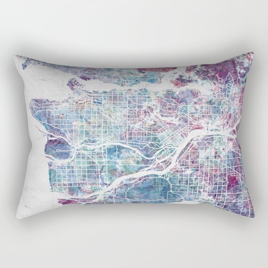Vancouver map Rectangular Pillow