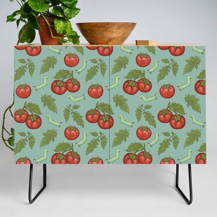 Tomato Hornworm Caterpillars Credenza