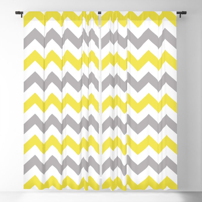 Zigzag Pattern Chevron Yellow, Chevron Pattern Curtains