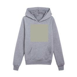Neutral Medium Grayish Sage Green Solid Color PPG Pine Crush PPG1028-3 - All One Single Shade Colour Kids Pullover Hoodies