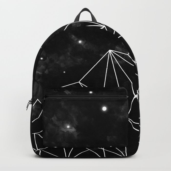 geometric mountain black & white Backpack