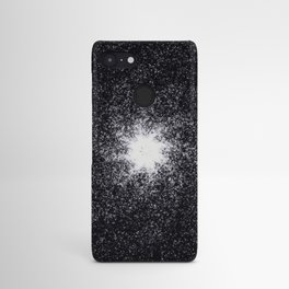Galaxy with white star dust on black background Android Case