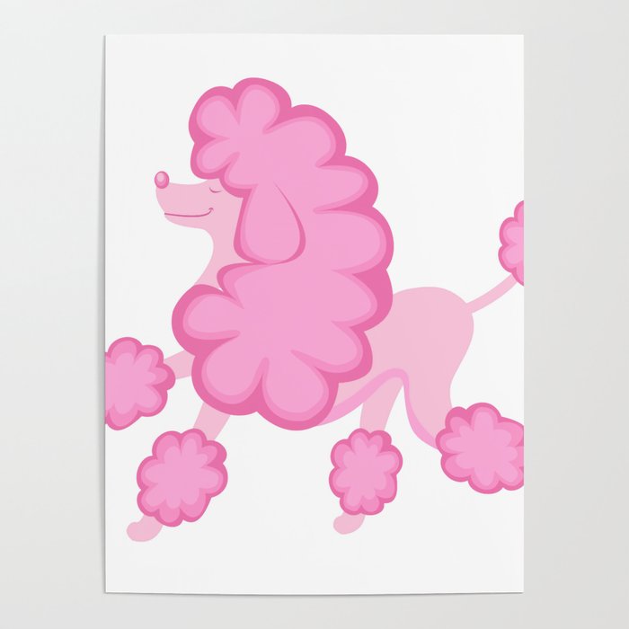 Pink Poodle Poster